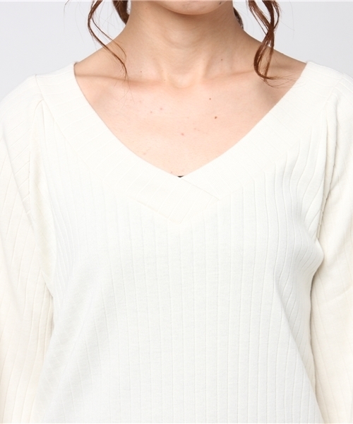 VENCEEXCHANGE（ヴァンスエクスチェンジ）の「バックストラッピープルオーバー                  （Tシャツ/カットソー・レディース・レッド/オフホワイト/ブラック/イエロー・MEDIUM）」の8枚目の写真