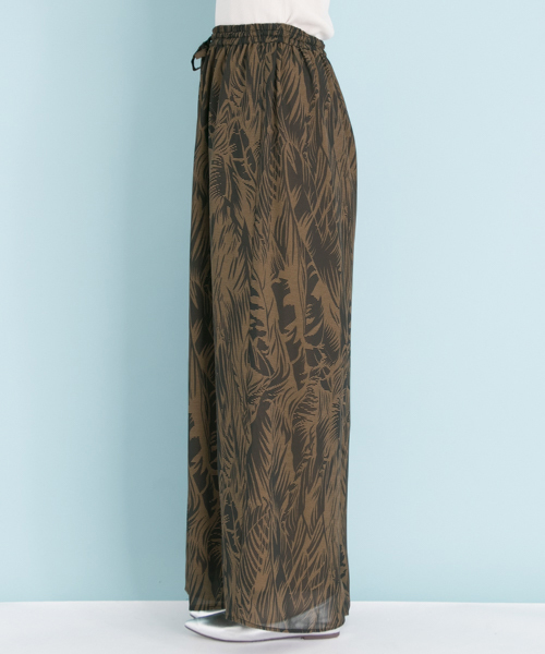 URBAN RESEARCH(アーバンリサーチ)の「 UR リーフプリントギャザーパンツ(その他パンツ・レディース・グリーン系その他/オレンジ系その他・FREE)」の10枚目の写真