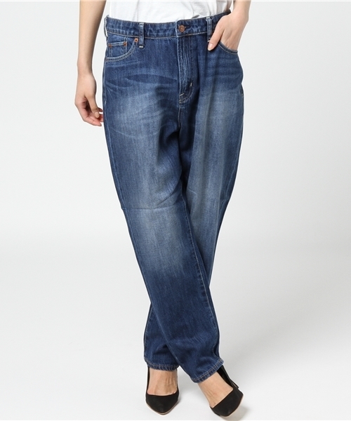 earth music&ecology（アースミュージックアンドエコロジー）の「USA COTTONデニムパンツ(テーパード)（デニムパンツ・レディース・インディゴブルー・S/L/M）」の12枚目の写真