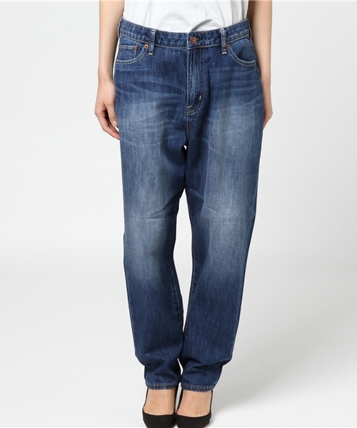 earth music&ecology（アースミュージックアンドエコロジー）の「USA COTTONデニムパンツ(テーパード)（デニムパンツ・レディース・インディゴブルー・S/L/M）」の8枚目の写真