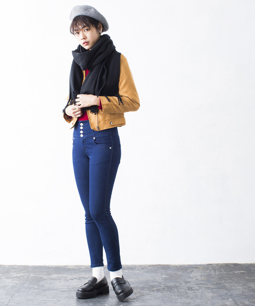 WEGO（ウィゴー）の「WEGO/カシミヤタッチストール（ストール/ショール・レディース・グリーン/ブラック/ホワイト/グレー/ネイビー/キャメル/ライトピンク/ワイン・FREE）」の14枚目の写真