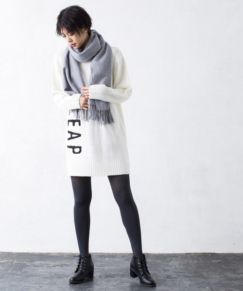 WEGO（ウィゴー）の「WEGO/カシミヤタッチストール（ストール/ショール・レディース・グリーン/ブラック/ホワイト/グレー/ネイビー/キャメル/ライトピンク/ワイン・FREE）」の17枚目の写真