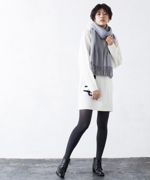 WEGO（ウィゴー）の「WEGO/カシミヤタッチストール（ストール/ショール・レディース・グリーン/ブラック/ホワイト/グレー/ネイビー/キャメル/ライトピンク/ワイン・FREE）」の18枚目の写真