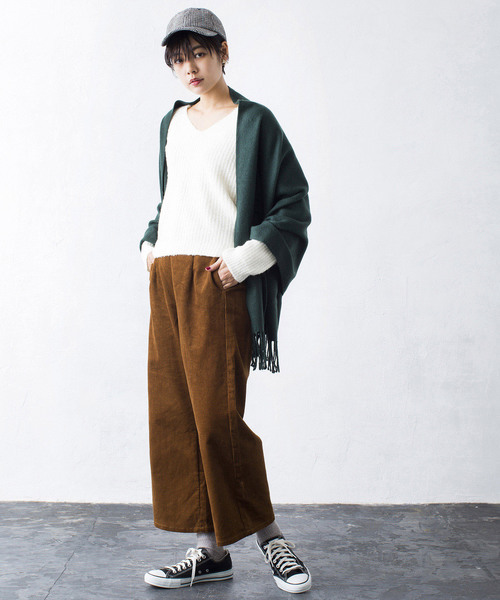 WEGO（ウィゴー）の「WEGO/カシミヤタッチストール（ストール/ショール・レディース・グリーン/ブラック/ホワイト/グレー/ネイビー/キャメル/ライトピンク/ワイン・FREE）」の20枚目の写真