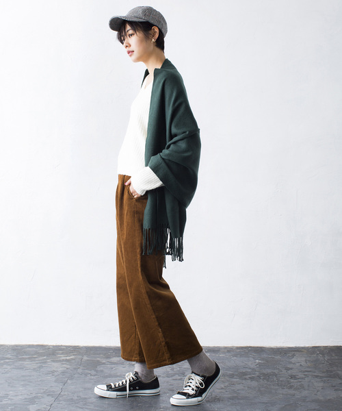 WEGO（ウィゴー）の「WEGO/カシミヤタッチストール（ストール/ショール・レディース・グリーン/ブラック/ホワイト/グレー/ネイビー/キャメル/ライトピンク/ワイン・FREE）」の21枚目の写真