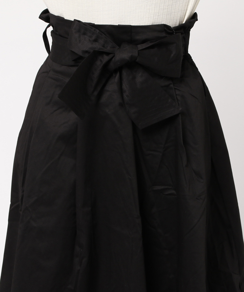 MERLOT（メルロー）の「ウエストリボンタックフレアスカート1105（スカート・レディース・ベージュ/カーキ/ブラック/グレー・FREE）」の13枚目の写真