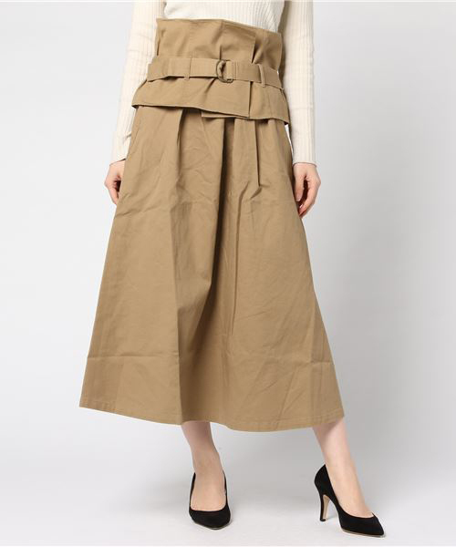 WEGO(ウィゴー)の「WEGO/【2点セット】ベルトビスチェロングチノスカート(スカート・レディース・ベージュ/カーキ・FREE)」の10枚目の写真
