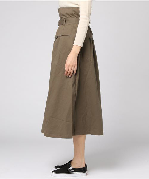WEGO(ウィゴー)の「WEGO/【2点セット】ベルトビスチェロングチノスカート(スカート・レディース・ベージュ/カーキ・FREE)」の6枚目の写真
