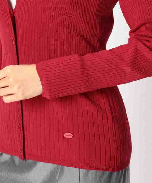 NARACAMICIE（ナラカミーチェ）の「3段切り替えリブＶカーディガン（カーディガン/ボレロ・レディース・レッド/ブラック/ホワイト・MEDIUM/LARGE）」の14枚目の写真