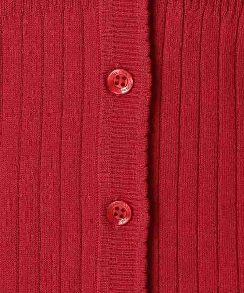 NARACAMICIE（ナラカミーチェ）の「3段切り替えリブＶカーディガン（カーディガン/ボレロ・レディース・レッド/ブラック/ホワイト・MEDIUM/LARGE）」の13枚目の写真