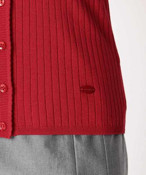 NARACAMICIE（ナラカミーチェ）の「3段切り替えリブＶカーディガン（カーディガン/ボレロ・レディース・レッド/ブラック/ホワイト・MEDIUM/LARGE）」の11枚目の写真