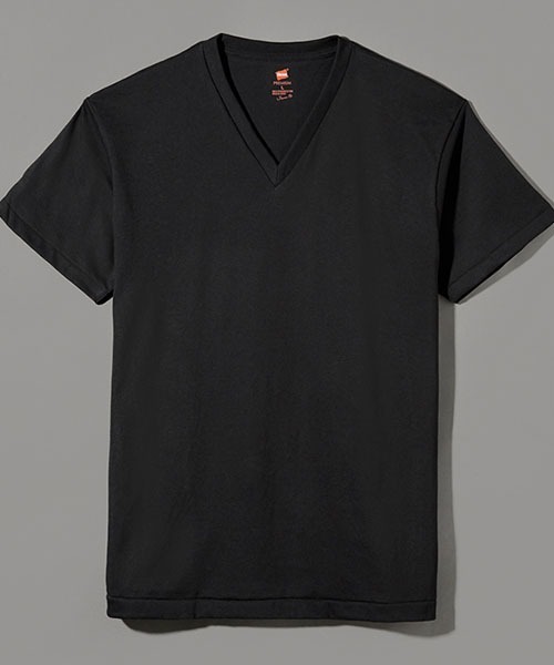 HANES（ヘインズ）の「【Hanes/ヘインズ】メンズ プレミアムジャパンフィット VネックTシャツ（Tシャツ/カットソー・メンズ・インディゴブルー/ヘザーグレー/ホワイト/ブラック/ネイビー・X-LARGE/MEDIUM/LARGE/SMALL）」の4枚目の写真