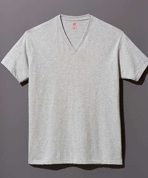 HANES（ヘインズ）の「【Hanes/ヘインズ】メンズ プレミアムジャパンフィット VネックTシャツ（Tシャツ/カットソー・メンズ・インディゴブルー/ヘザーグレー/ホワイト/ブラック/ネイビー・X-LARGE/MEDIUM/LARGE/SMALL）」の3枚目の写真