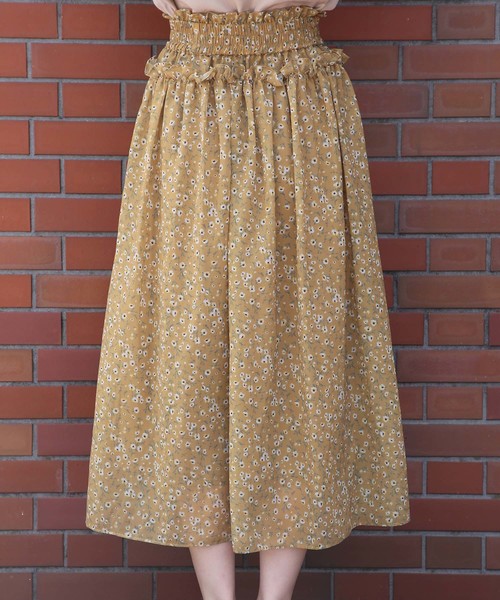 one after another NICE CLAUP（ワンアフターアナザーナイスクラップ）の「柄アソートシフォンスカート（スカート・レディース・ブラック系その他/ブラウン系その他/ベージュ系その他/レッド系その他・FREE）」の11枚目の写真