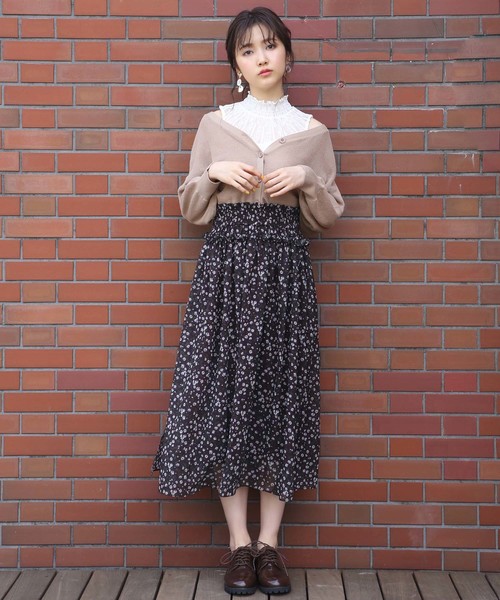 one after another NICE CLAUP（ワンアフターアナザーナイスクラップ）の「柄アソートシフォンスカート（スカート・レディース・ブラック系その他/ブラウン系その他/ベージュ系その他/レッド系その他・FREE）」の13枚目の写真