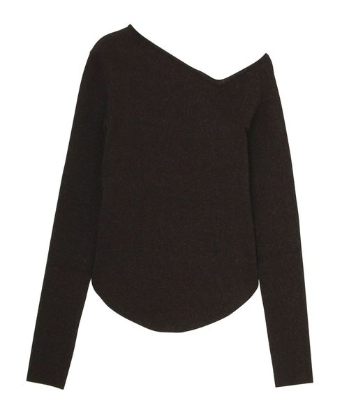 LAGUNAMOON（ラグナムーン）の「ワンショルダーニットプルオーバー（ニット/セーター・レディース・ブラック/ベージュ/アイボリー・FREE）」の4枚目の写真