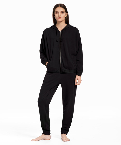 Calvin Klein Underwear（カルバンクラインアンダーウェア）の「トーナル ロゴ ジップ パーカー（パーカー・レディース・ブラック・SMALL/MEDIUM/X-SMALL）」の3枚目の写真