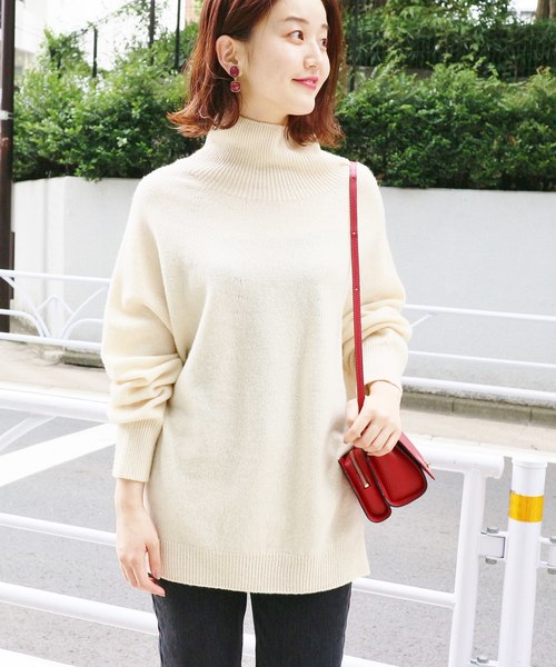 IENA HAKUJI SOFT SHEER ハイネックプルオーバー ... ブラック Free HAKUJI/ハクジ SOFT SHEER ハイネックプルオーバー H232488（Tシャツ