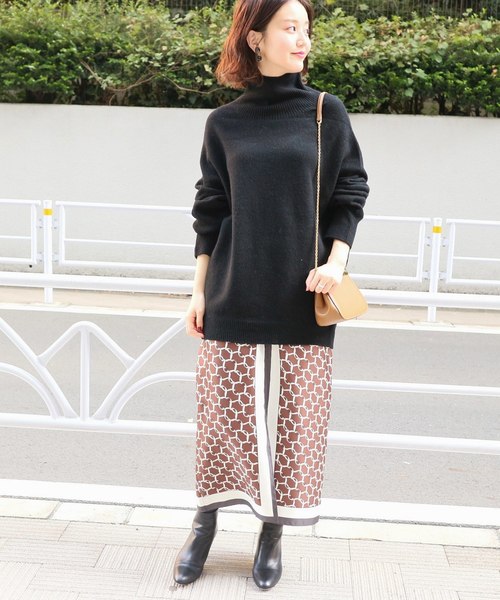 2日までSALE⭐︎IENA コクーンハイネックプルオーバー ブラック セール】コクーンハイネックプルオーバー◇（ニット/セーター）｜IENA