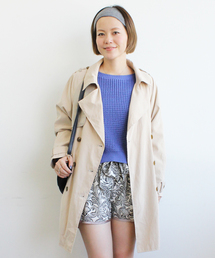 mystic | 配色トレンチ(トレンチコート)