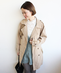 mystic | 配色トレンチ(トレンチコート)