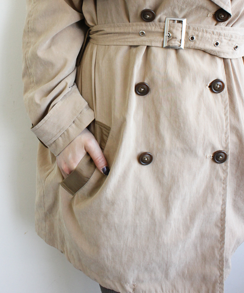 mystic（ミスティック）の「配色トレンチ（トレンチコート・レディース・ベージュ/ブルー/キャメル・ﾌﾘ-）」の10枚目の写真