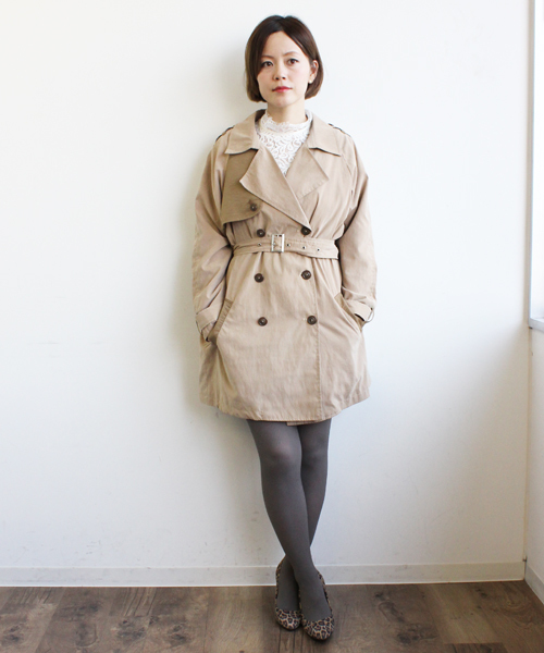 mystic（ミスティック）の「配色トレンチ（トレンチコート・レディース・ベージュ/ブルー/キャメル・ﾌﾘ-）」の9枚目の写真