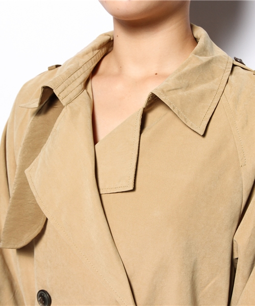 mystic（ミスティック）の「配色トレンチ（トレンチコート・レディース・ベージュ/ブルー/キャメル・ﾌﾘ-）」の20枚目の写真