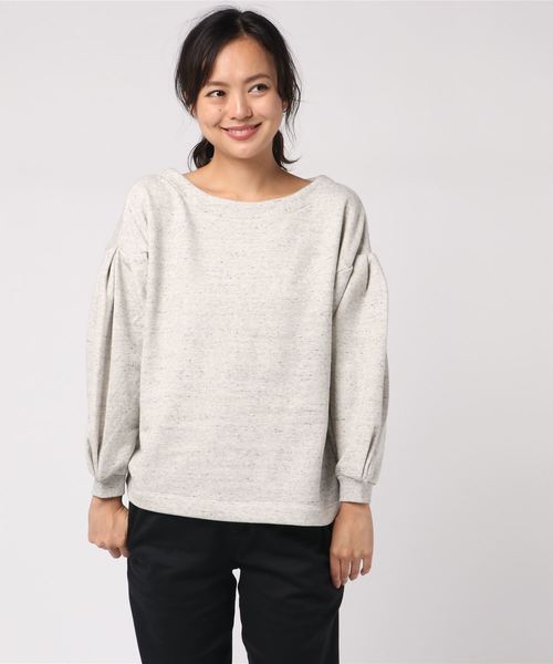 AMERICAN HOLIC（アメリカンホリック）の「袖タック裏毛プルオーバー（Tシャツ/カットソー・レディース・ブラック/ピンク/モカ/ホワイト系その他・FREE）」の2枚目の写真