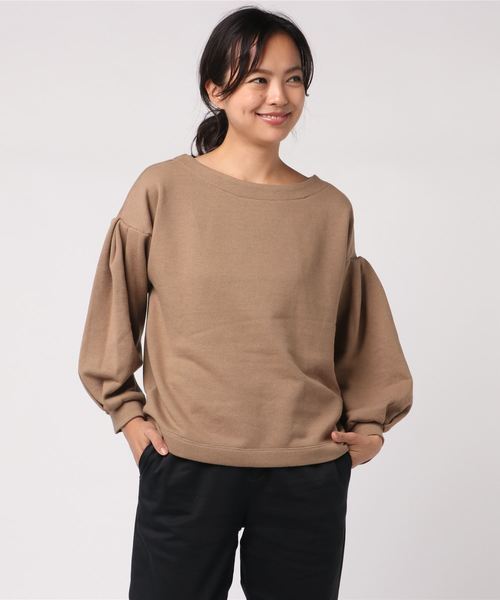 AMERICAN HOLIC（アメリカンホリック）の「袖タック裏毛プルオーバー（Tシャツ/カットソー・レディース・ブラック/ピンク/モカ/ホワイト系その他・FREE）」の4枚目の写真