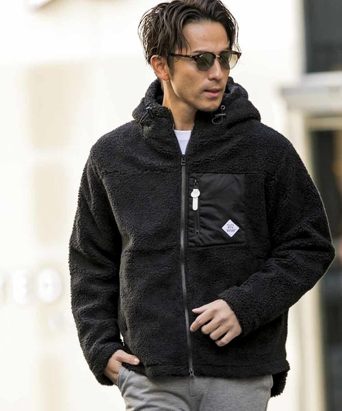 希少❣️サロン限定 ❣️美品！アトリエシジ ボアパーカーベスト2ハーフ① ADMIX/ATELIER SAB MEN（アドミックスアトリエサブメン）の「シェルパ