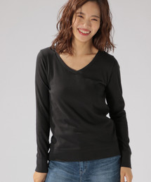 ストレッチスムースVネック L/S Tシャツ