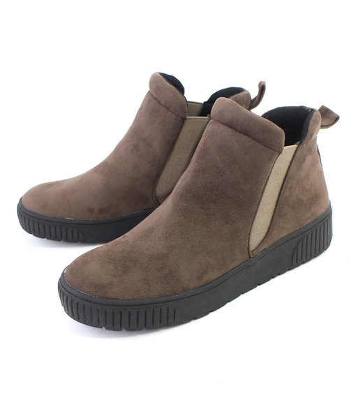 AmiAmi（アミアミ）の「厚底ハイカットスリッポンシューズ/スニーカー/サイドゴア（スニーカー・レディース・ブラック/レオパード/ブラック系その他/グレー/グレー系その他/ナチュラル/ブラック系その他2・L/LL/M/S）」の6枚目の写真