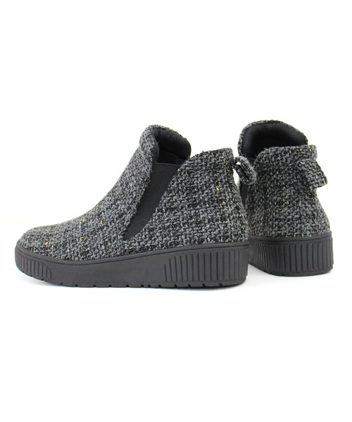 AmiAmi（アミアミ）の「厚底ハイカットスリッポンシューズ/スニーカー/サイドゴア（スニーカー・レディース・ブラック/レオパード/ブラック系その他/グレー/グレー系その他/ナチュラル/ブラック系その他2・L/LL/M/S）」の8枚目の写真