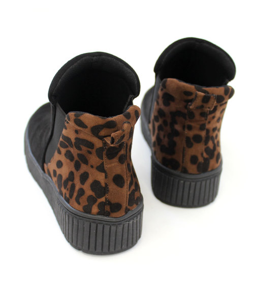 AmiAmi（アミアミ）の「厚底ハイカットスリッポンシューズ/スニーカー/サイドゴア（スニーカー・レディース・ブラック/レオパード/ブラック系その他/グレー/グレー系その他/ナチュラル/ブラック系その他2・L/LL/M/S）」の20枚目の写真