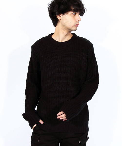 ８(eight)（エイト）の「ニットセーター シンプル 無地（ニット/セーター・メンズ・ホワイト/ブラック/グレー/ピンク・MEDIUM/LARGE）」の2枚目の写真
