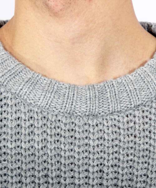 ８(eight)（エイト）の「ニットセーター シンプル 無地（ニット/セーター・メンズ・ホワイト/ブラック/グレー/ピンク・MEDIUM/LARGE）」の16枚目の写真