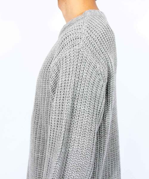 ８(eight)（エイト）の「ニットセーター シンプル 無地（ニット/セーター・メンズ・ホワイト/ブラック/グレー/ピンク・MEDIUM/LARGE）」の17枚目の写真