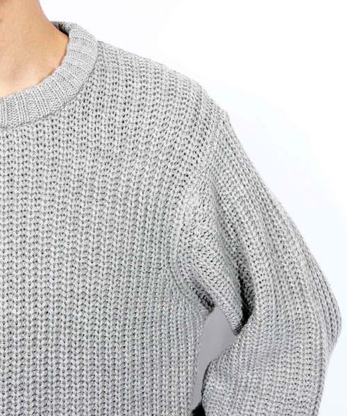 ８(eight)（エイト）の「ニットセーター シンプル 無地（ニット/セーター・メンズ・ホワイト/ブラック/グレー/ピンク・MEDIUM/LARGE）」の20枚目の写真