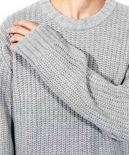 ８(eight)（エイト）の「ニットセーター シンプル 無地（ニット/セーター・メンズ・ホワイト/ブラック/グレー/ピンク・MEDIUM/LARGE）」の21枚目の写真