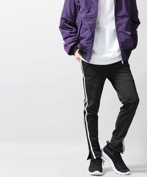 WEGO（ウィゴー）の「WEGO/裏起毛ラインストレッチスキニーパンツ（その他パンツ・メンズ・ブラック・SMALL/MEDIUM/LARGE/X-SMALL）」の5枚目の写真