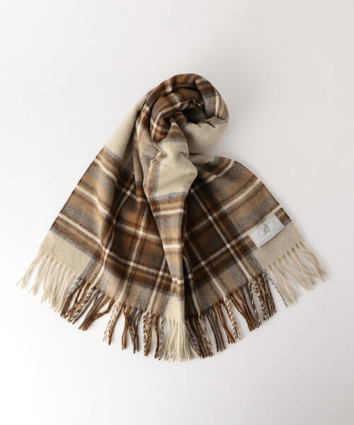 green label relaxing（グリーンレーベルリラクシング）の「[別注]MOON SC ストール ◆（ストール/ショール・レディース・ブラック/オフホワイト/モカ・FREE）」の3枚目の写真