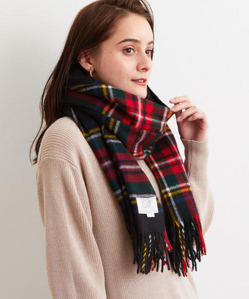 green label relaxing（グリーンレーベルリラクシング）の「[別注]MOON SC ストール ◆（ストール/ショール・レディース・ブラック/オフホワイト/モカ・FREE）」の11枚目の写真