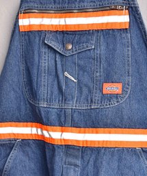 Dickies リジッドデニムオーバーオール/リフレクター古着/W40L30 ディッキーズリフレクターオーバーオール | CUSTOM FEVER