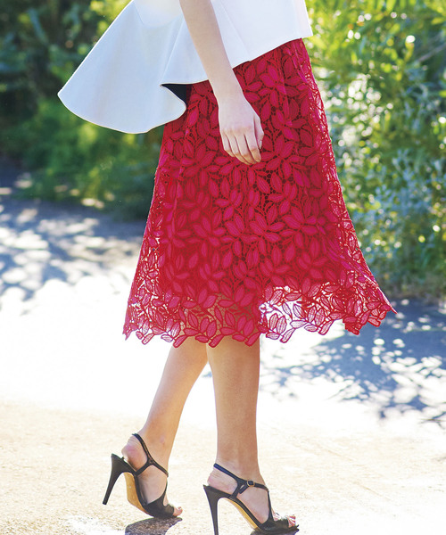 セール En スカート レースフレアスカート スカート スカート Recre アンレクレ のファッション En