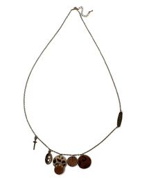 PUAL CE CIN | ハラコパーツネックレス(ネックレス)