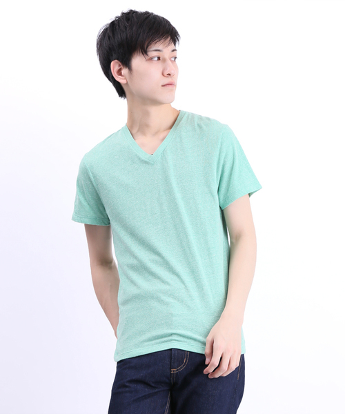 WEGO（ウィゴー）の「WEGO/Vネック半袖Tシャツ（Tシャツ/カットソー・メンズ・ホワイト/ライトグレー/グリーン/レッド/ブルー/ライトイエロー/サックスブルー・LARGE/SMALL/MEDIUM）」の15枚目の写真