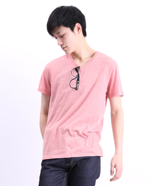 WEGO（ウィゴー）の「WEGO/Vネック半袖Tシャツ（Tシャツ/カットソー・メンズ・ホワイト/ライトグレー/グリーン/レッド/ブルー/ライトイエロー/サックスブルー・LARGE/SMALL/MEDIUM）」の16枚目の写真