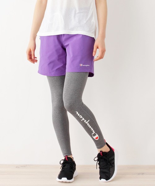 Champion(チャンピオン)の「【WEB限定】Champion ショートパンツ(その他パンツ・レディース・ダークグリーン系7/パープル系2/ブラック系7/ピンク系・03/02)」の4枚目の写真