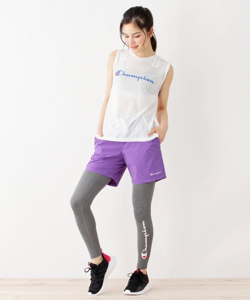 Champion(チャンピオン)の「【WEB限定】Champion ショートパンツ(その他パンツ・レディース・ダークグリーン系7/パープル系2/ブラック系7/ピンク系・03/02)」の9枚目の写真